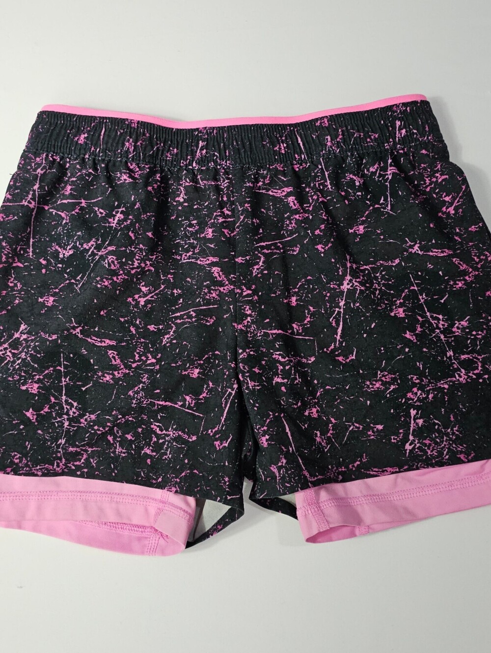 Chubbies Youth Swim Trunks Small 8/9 Black Neon Palm Tree Print Mesh Lined